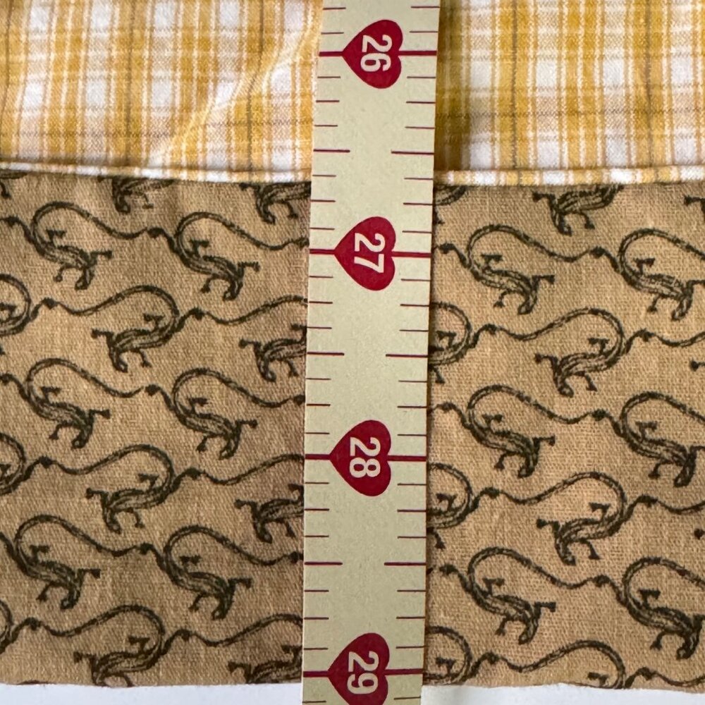 Vintage Quist Kid's Overalls Jumper Yellow Gingham Anchor Buttons Pocket 12-18mo - Picture 5 of 6